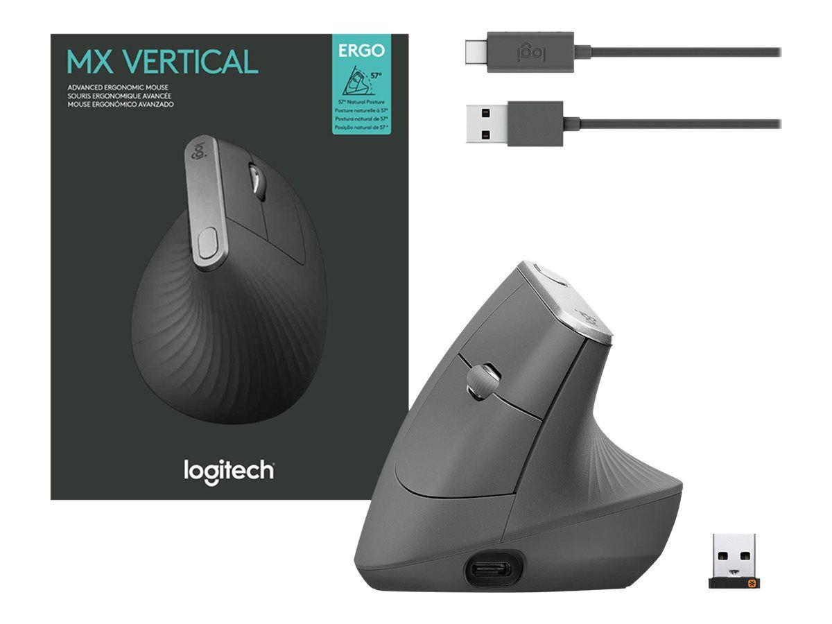 Souris ergonomique verticale sans fil Bluetooth Logitech Souris